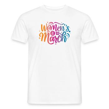 Journée des femmes 8 mars - T-shirt homme - blanc - Devant - AI Model Male 178 dark (178cm)