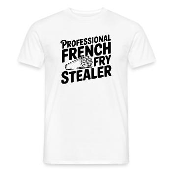 Professioneller Pommes-Dieb - Männer T-Shirt - Weiß - Vorne - AI Model Male 178 dark (178cm)