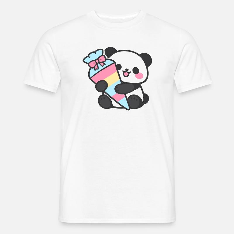 1. Klasse Panda Einschulung Geschenk 2026 - Männer T-Shirt - Weiß