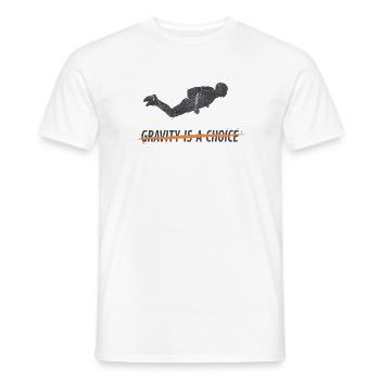 Plongez dans la gravité : un choix - T-shirt homme - blanc - Devant - AI Model Male 178 dark (178cm)