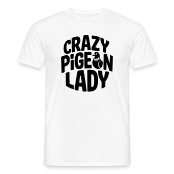 Tauben-Liebhaberin: Crazy Pigeon Lady - Männer T-Shirt - Weiß - Vorne - AI Model Male 178 dark (178cm)