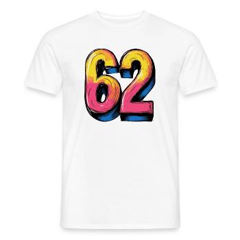 62 chiffres colorés - T-shirt homme - blanc - Devant - AI Model Male 178 dark (178cm)