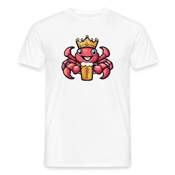Crab Crab Beer King - Men's T-Shirt - white - Front - AI Model Male 178 dark (178cm)