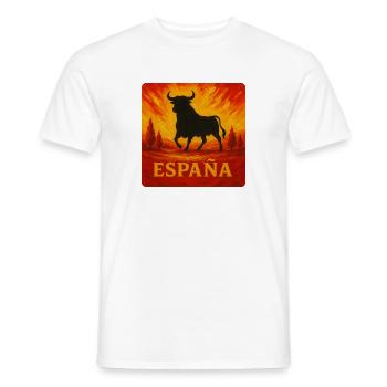 Spain Taurus Sunset - Men's T-Shirt - white - Front - AI Model Male 178 dark (178cm)