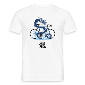Géométrie de la Marée du Dragon - T-shirt homme - blanc - Devant - AI Model Male 178 dark (178cm)