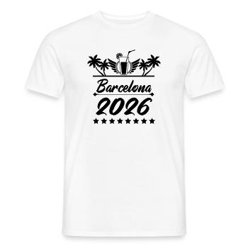 Barcelona 2026 - Männer T-Shirt - Weiß - Vorne - AI Model Male 178 dark (178cm)