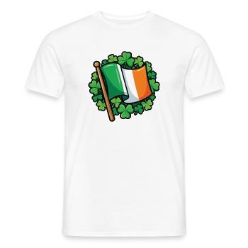 Drapeau irlandais Fierté du trèfle - T-shirt homme - blanc - Devant - AI Model Male 178 dark (178cm)
