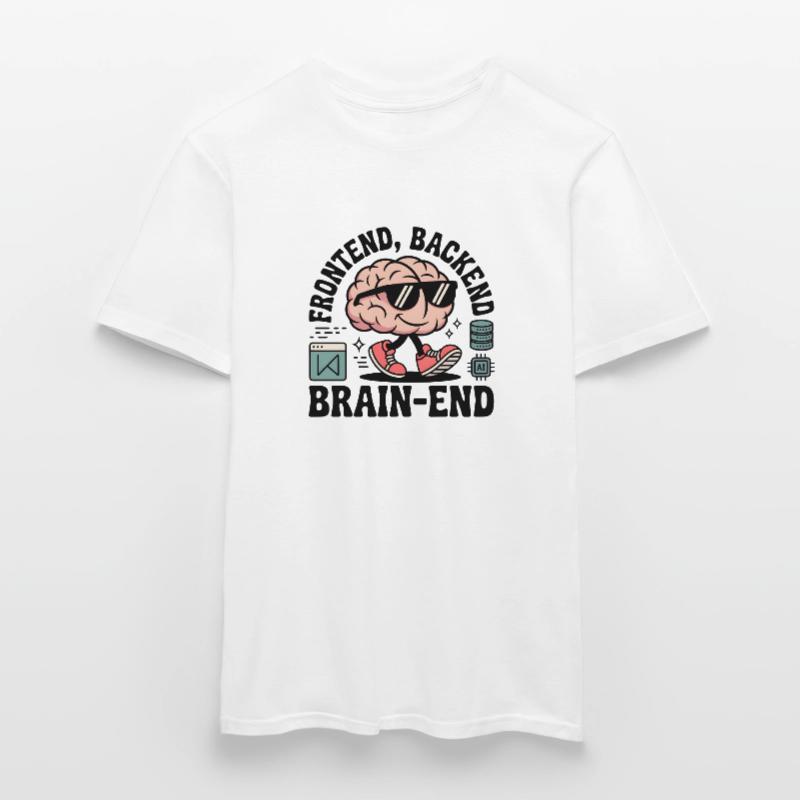 Frontend, Backend, Brain-End | Developer Men’s T-shirt