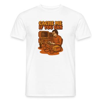 Cache me if you can | Coding Humor - Men's T-Shirt - white - Front - AI Model Male 178 dark (178cm)