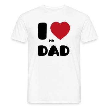 J’aime mon papa - T-shirt homme - blanc - Devant - AI Model Male 178 dark (178cm)