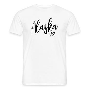 Les femmes de l’Alaska Heart Love Alaska - T-shirt homme - blanc - Devant - AI Model Male 178 dark (178cm)