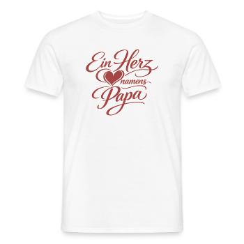 Ein Herz namens Papa – Vatertag Geschenk - Männer T-Shirt - Weiß - Vorne - AI Model Male 178 dark (178cm)