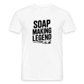Seifenherstellungslegende - Männer T-Shirt - Weiß - Vorne - AI Model Male 178 dark (178cm)