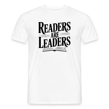 Readers are Leaders - Men's T-Shirt - white - Front - AI Model Male 178 dark (178cm)
