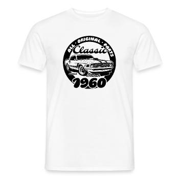 66th Birthday - Classic Musclecar 03/1960 - Men's T-Shirt - white - Front - AI Model Male 178 dark (178cm)