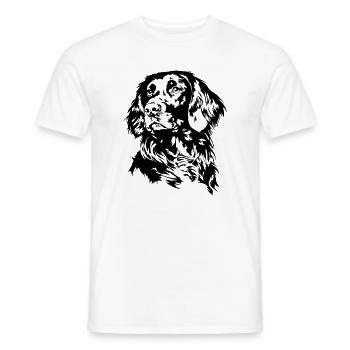 Deutsch Langhaar Portrait Jagdhunde Hunde Wilsigns - Männer T-Shirt - Weiß - Vorne - AI Model Male 178 dark (178cm)