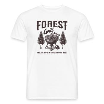 Forest Grill Holzaromen - Männer T-Shirt - Weiß - Vorne - AI Model Male 178 dark (178cm)
