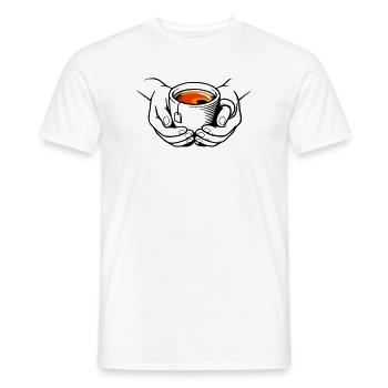 Cup - Men's T-Shirt - white - Front - AI Model Male 178 dark (178cm)