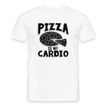 Pizza Is Cardio - Men's T-Shirt - white - Front - AI Model Male 178 dark (178cm)