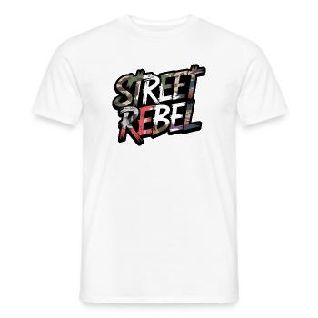 Street Rebel Camo Street Style Motif - Men's T-Shirt - white - Front - AI Model Male 178 dark (178cm)