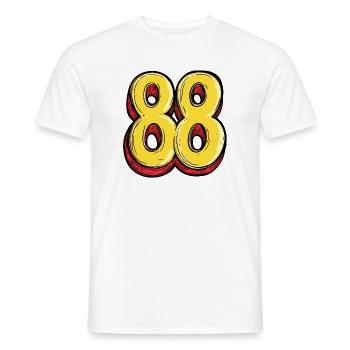 88 Number Colorful - Men's T-Shirt - white - Front - AI Model Male 178 dark (178cm)