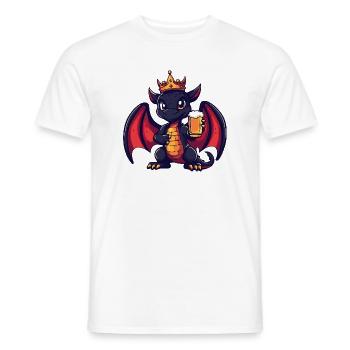 Dragon Beer King - Men's T-Shirt - white - Front - AI Model Male 178 dark (178cm)