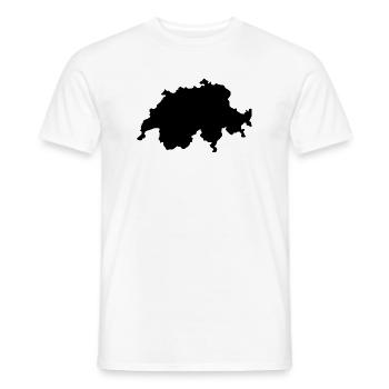 Carte suisse - T-shirt homme - blanc - Devant - AI Model Male 178 dark (178cm)