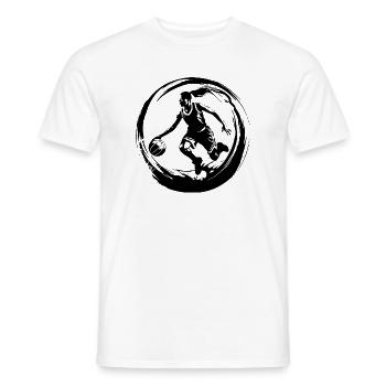 Basketball Player Woman Silhouette - Men's T-Shirt - white - Front - AI Model Male 178 dark (178cm)
