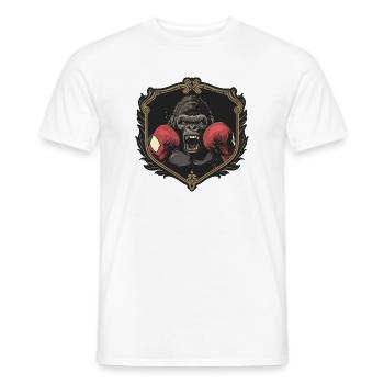 Boxeur Gorilla MMA - T-shirt homme - blanc - Devant - AI Model Male 178 dark (178cm)