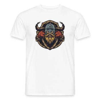 MMA Boxeur Viking - T-shirt homme - blanc - Devant - AI Model Male 178 dark (178cm)