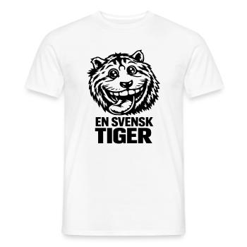 Ein schwedischer Tiger - Männer T-Shirt - Weiß - Vorne - AI Model Male 178 dark (178cm)