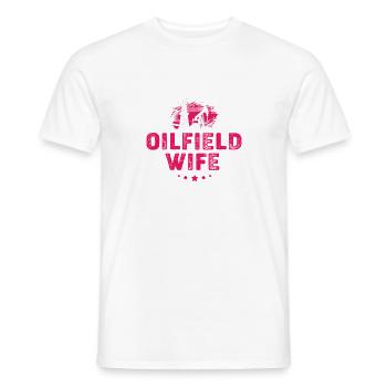 Oil Field Wife Oil Rig Oil Rig - Men's T-Shirt - white - Front - AI Model Male 178 dark (178cm)