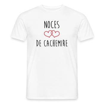 Cashmere wedding 47 years of marriage - Men's T-Shirt - white - Front - AI Model Male 178 dark (178cm)