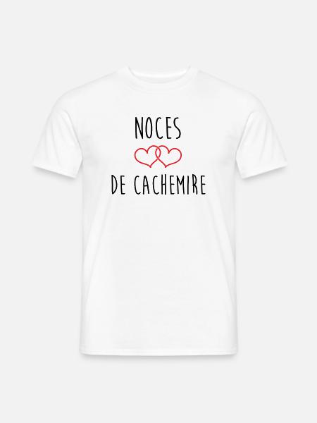 Kaschmirhochzeit 47 Jahre Ehe - Männer T-Shirt - Weiß