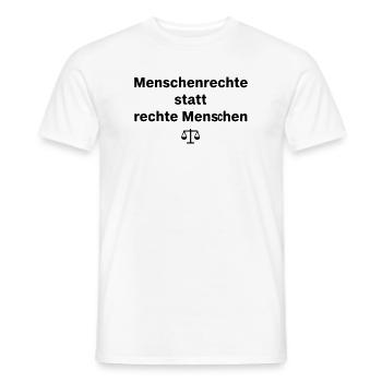 Droits de l’homme : Balance - T-shirt homme - blanc - Devant - AI Model Male 178 dark (178cm)