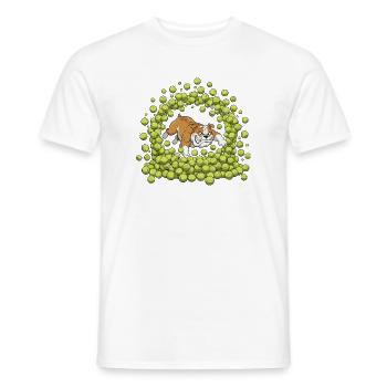 Bulldogge im Tennis-Sprint - Männer T-Shirt - Weiß - Vorne - AI Model Male 178 dark (178cm)