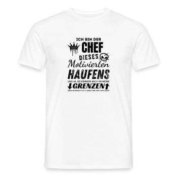Stolzer Chef des motivierten Haufens Chef Geschenk - Men's T-Shirt - white - Front - AI Model Male 178 dark (178cm)
