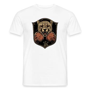 Boxeur Guépard MMA - T-shirt homme - blanc - Devant - AI Model Male 178 dark (178cm)