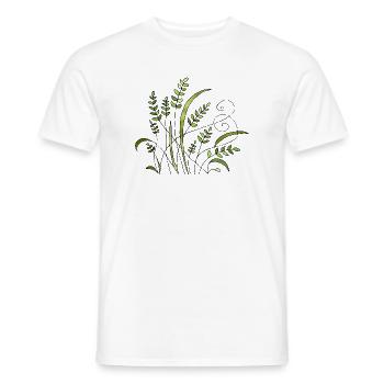 Blumen - Männer T-Shirt - Weiß - Vorne - AI Model Male 178 dark (178cm)