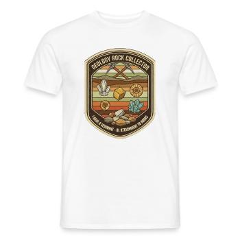 Geology Rock Collector - Funny Geologist Science - Men's T-Shirt - white - Front - AI Model Male 178 dark (178cm)