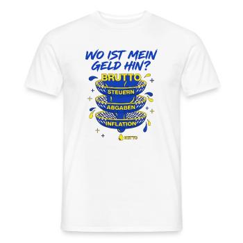 Où est passé mon argent pour filtrer le bruit net - T-shirt homme - blanc - Devant - AI Model Male 178 dark (178cm)