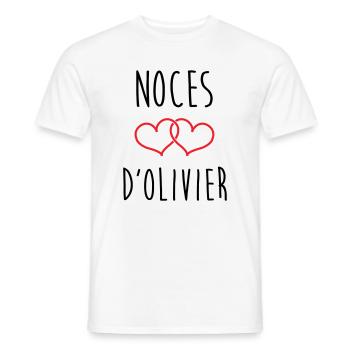 Olivier's wedding 59 years of marriage - Men's T-Shirt - white - Front - AI Model Male 178 dark (178cm)