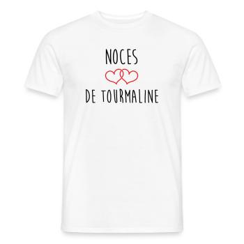 Tourmaline Wedding 52 years of marriage - Men's T-Shirt - white - Front - AI Model Male 178 dark (178cm)