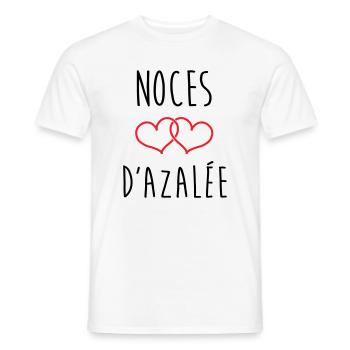 Azalea's Wedding 57 years of marriage - Men's T-Shirt - white - Front - AI Model Male 178 dark (178cm)