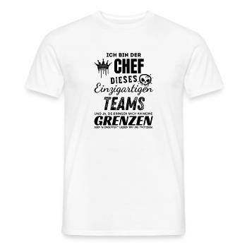 Stolzer Chef des einzigartigen Teams Chef Geschenk - Men's T-Shirt - white - Front - AI Model Male 178 dark (178cm)