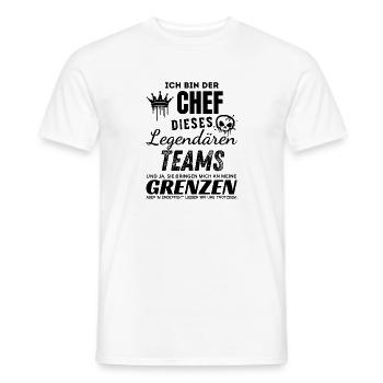 Stolzer Chef des legendären Teams Chef Geschenk - Men's T-Shirt - white - Front - AI Model Male 178 dark (178cm)