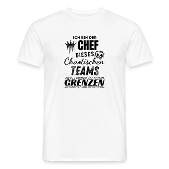Stolzer Chef des chaotischen Teams Chef Geschenk - Men's T-Shirt - white - Front - AI Model Male 178 dark (178cm)