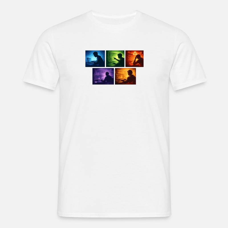 Neon Coding: Screen Worlds - Men's T-Shirt - white