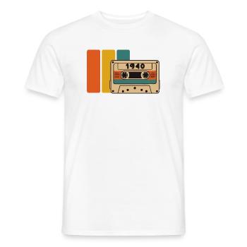 Geburtstag 1940 Geboren 1940 Geburtstag 1940 - Männer T-Shirt - Weiß - Vorne - AI Model Male 178 dark (178cm)
