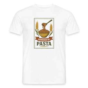 Powered by Pasta | Pasta power - Men's T-Shirt - white - Front - AI Model Male 178 dark (178cm)